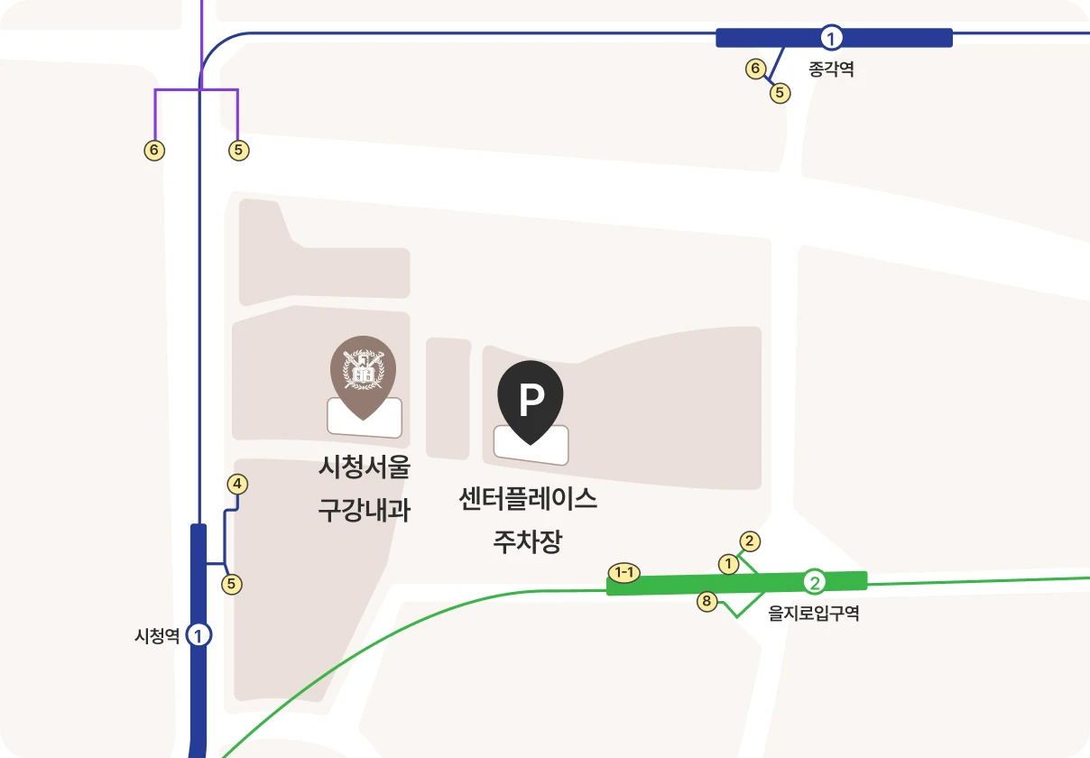 센터플레이스 주차장 위치를 표시한 약도