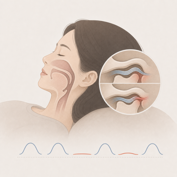 무호흡-저호흡 지수 의료 일러스트