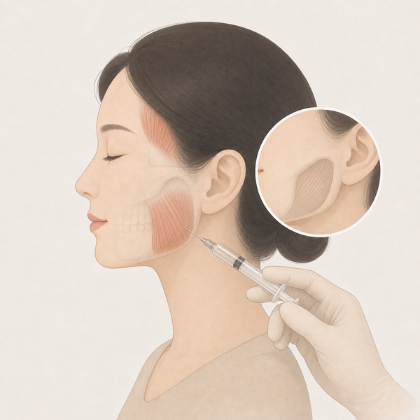 보툴리눔 톡신 주사 의료 일러스트