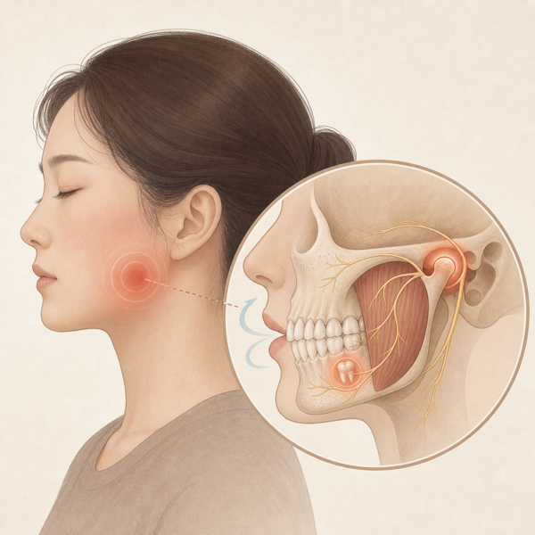 악골 통증 의료 일러스트