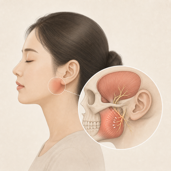 저작근 구축 의료 일러스트