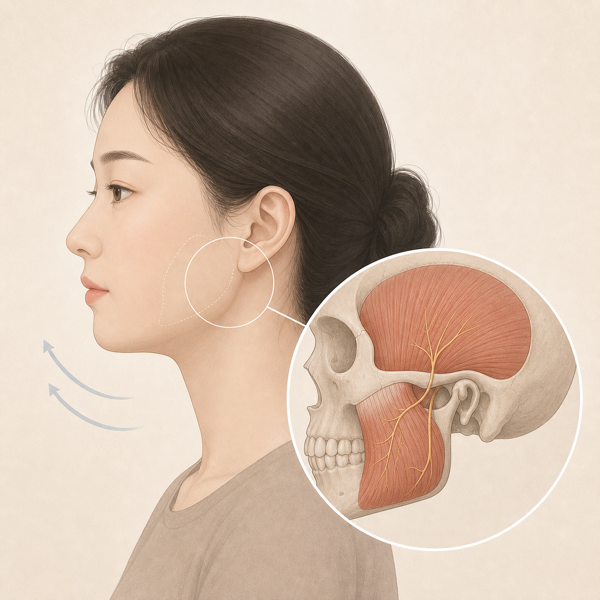 저작근 비대 의료 일러스트