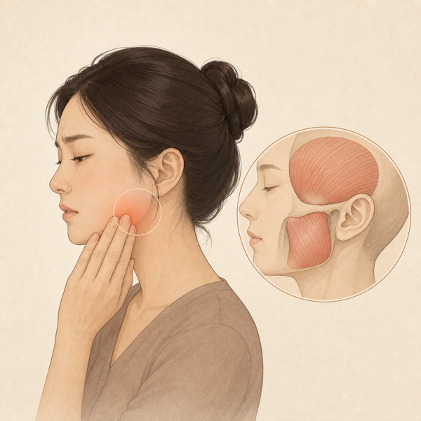 저작근 근육통 의료 일러스트