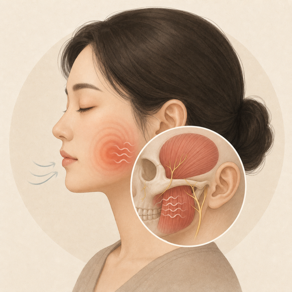 저작근 경련 의료 일러스트