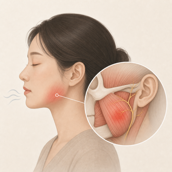 저작근 근염 의료 일러스트