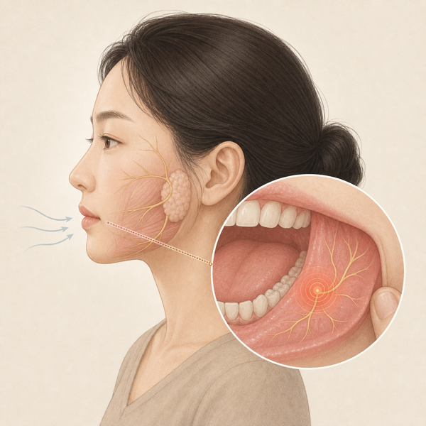 구강점막 통증 의료 일러스트