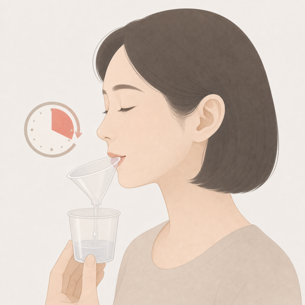 타액분비율 검사 의료 일러스트