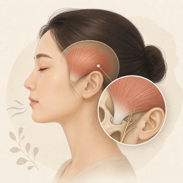 측두근건 의료 일러스트