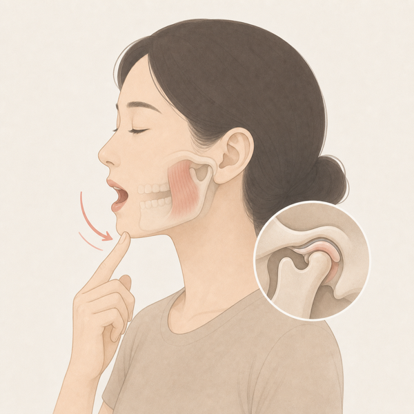 턱관절 물리치료 의료 일러스트