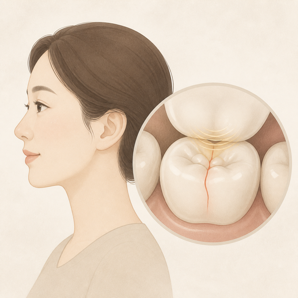 치아 크랙 의료 일러스트