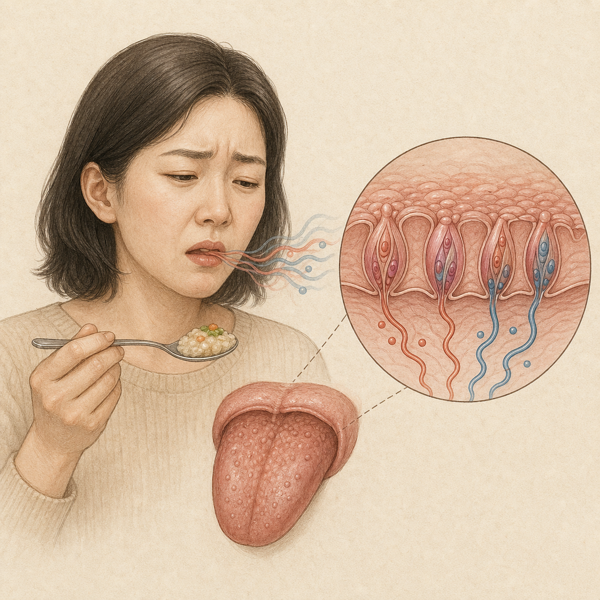 미각 왜곡 의료 일러스트