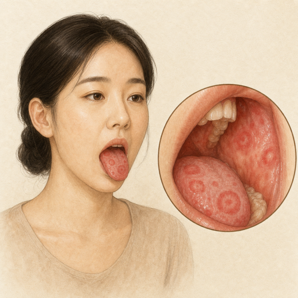 다형홍반 의료 일러스트