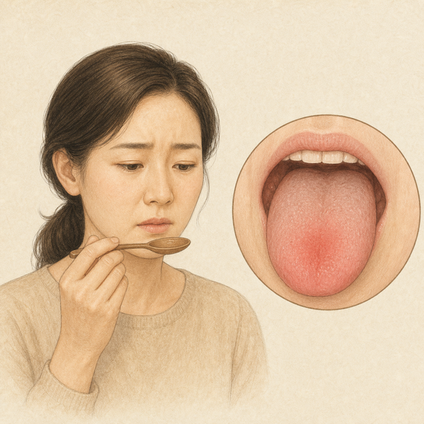 미각 저하 의료 일러스트