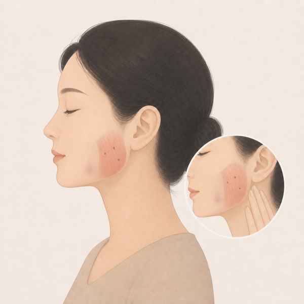 턱 보톡스 후 시술 부위를 세게 문지르지 않는 관리