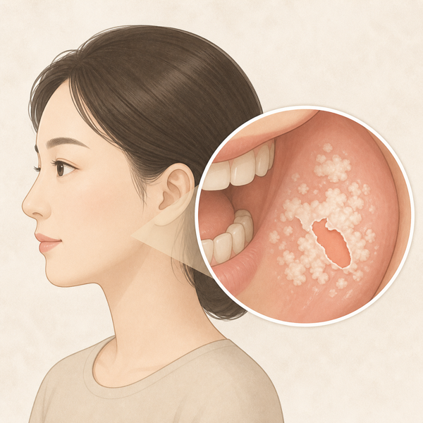 구강 칸디다증 의료 일러스트