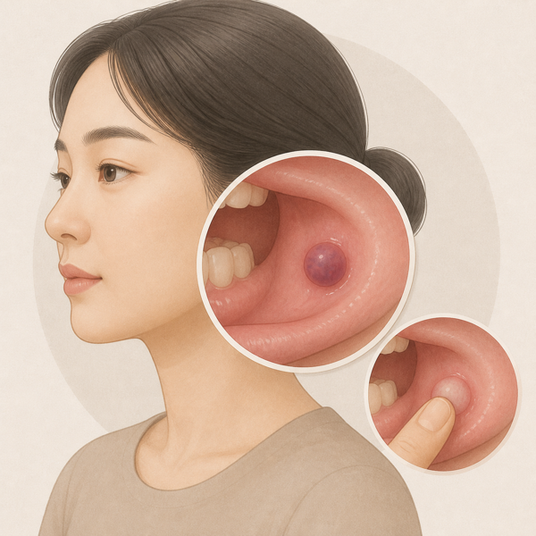 구강 혈관종 의료 일러스트