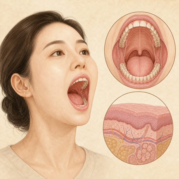구강점막 의료 일러스트