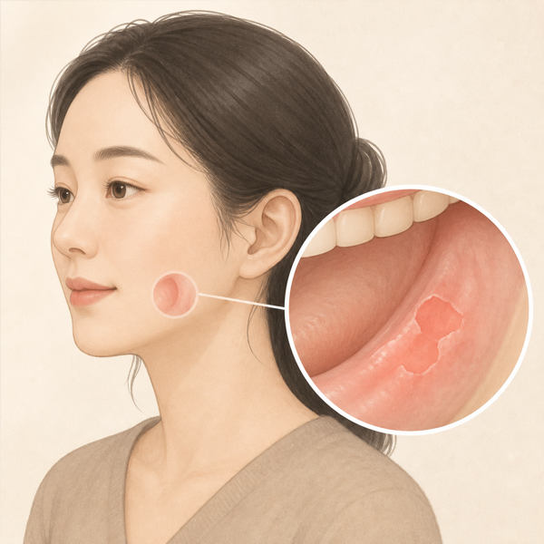 구강 점막 천포창 의료 일러스트
