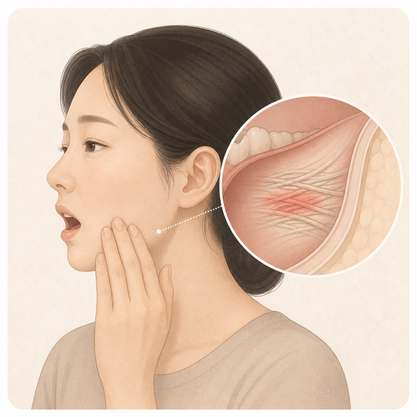 구강 점막하 섬유증 의료 일러스트