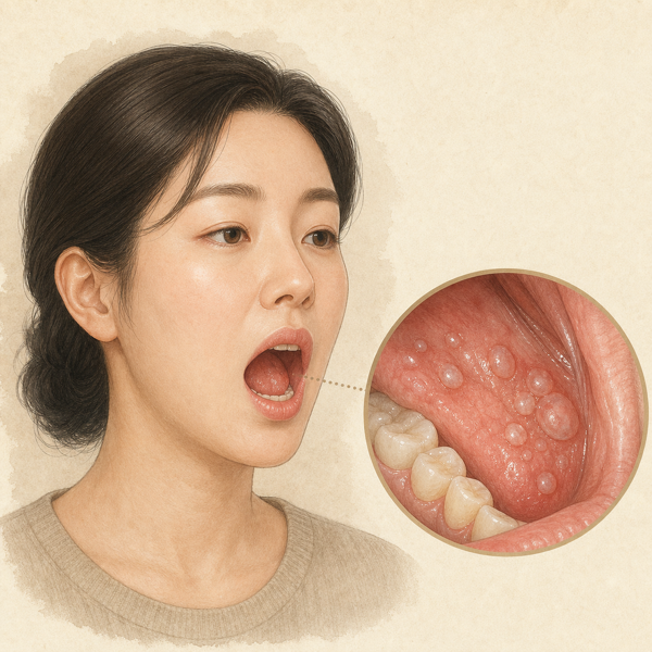수포성 질환 의료 일러스트