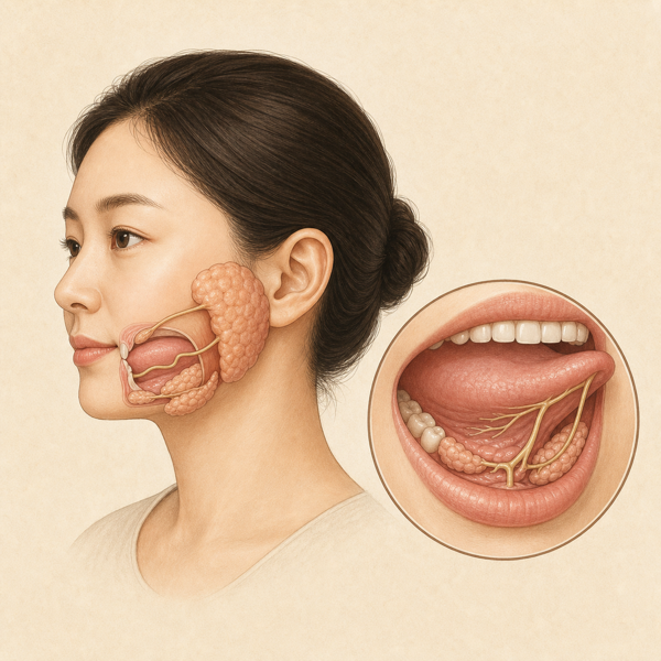 타액 의료 일러스트