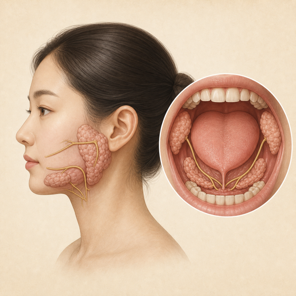 침샘 의료 일러스트
