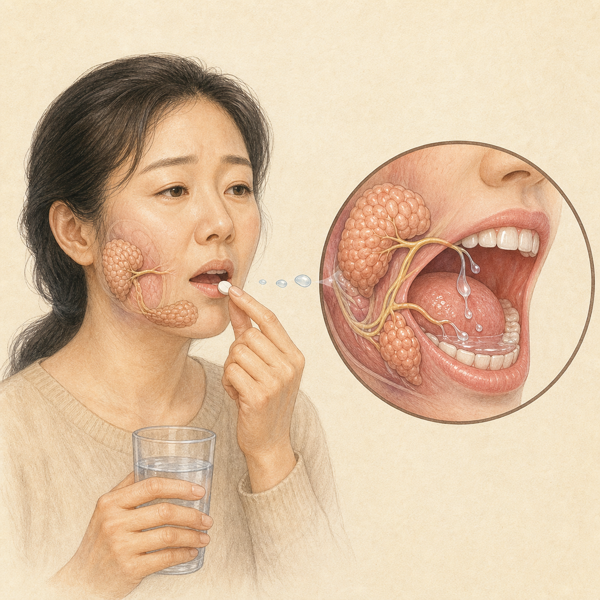 타액분비촉진제 의료 일러스트