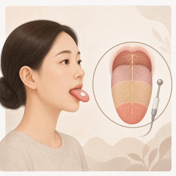미각검사 의료 일러스트