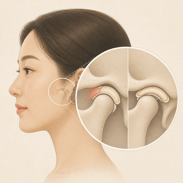턱관절 성형술 의료 일러스트