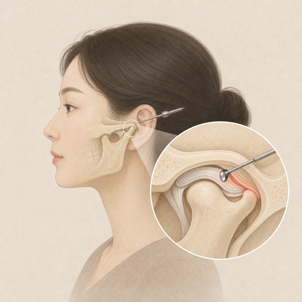 턱관절 관절경 수술 의료 일러스트