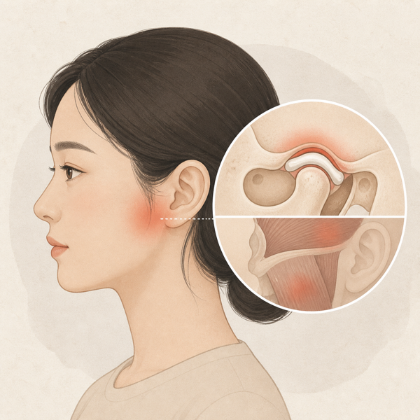 턱관절 장애 의료 일러스트