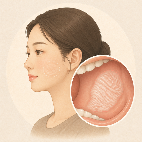 구강 백색해면상모반 의료 일러스트